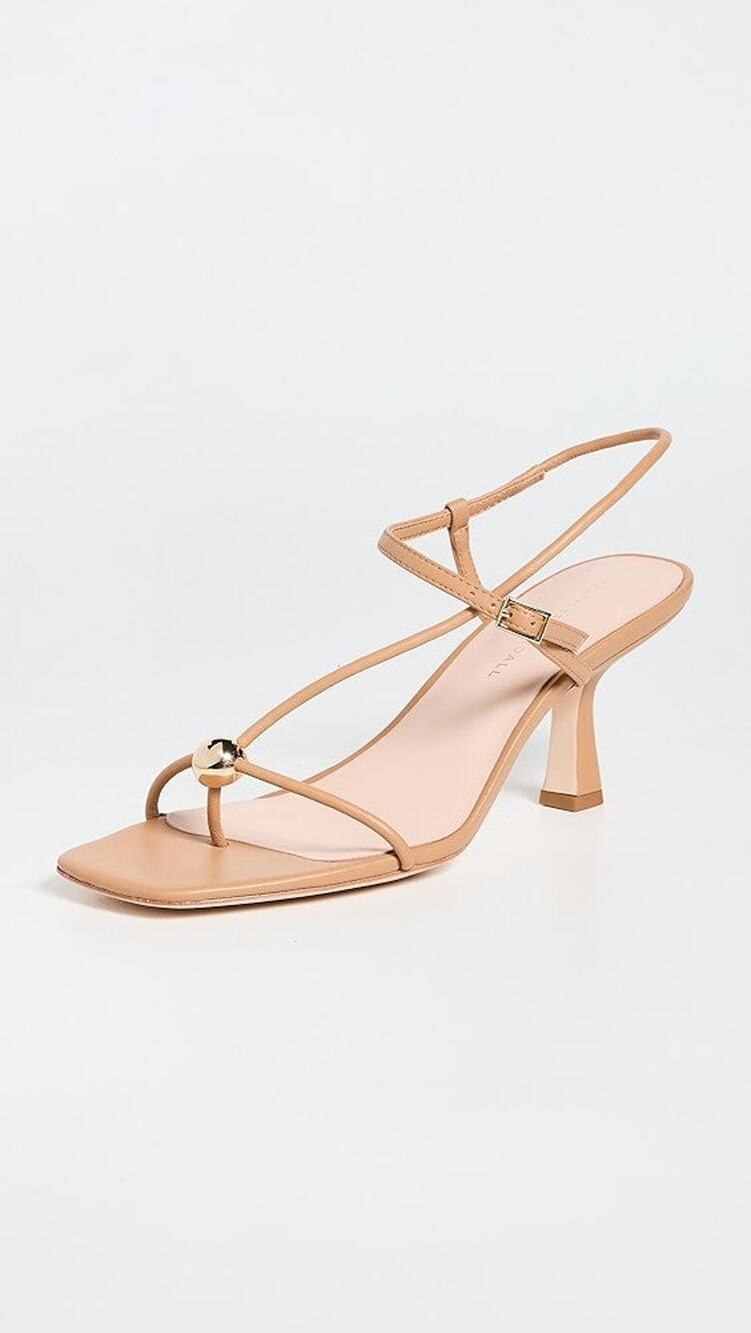 Loeffler Randall Triana Strappy Mid Heel Sandals With Ball - 7